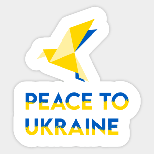 Ukraine support promote peace blue and yellow bird Sticker